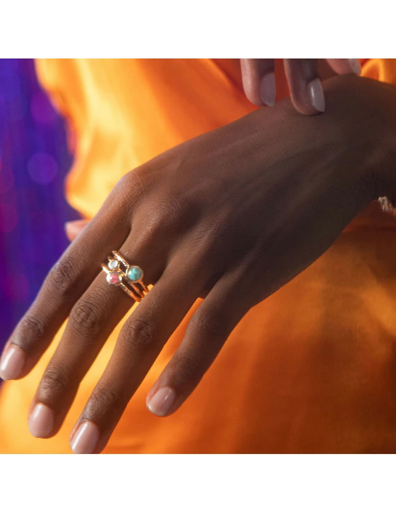 ANA & CHA Bague Cloé Amazonite – Image 2