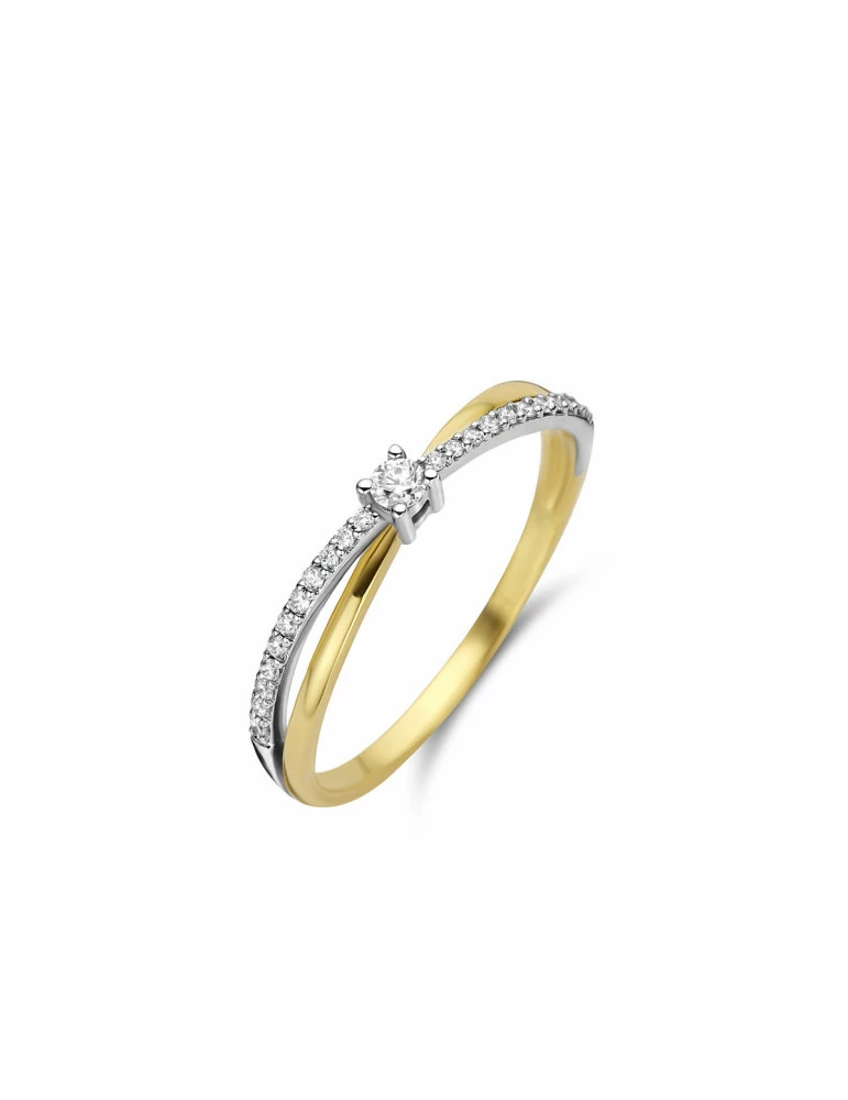 Bague Solitaire Diamant Accompagné