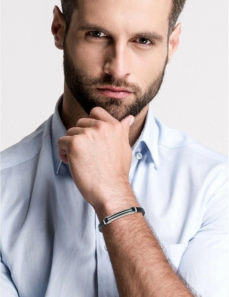 CARGO Bracelet Acier, Cuir Et Câble Ajustable – Image 3