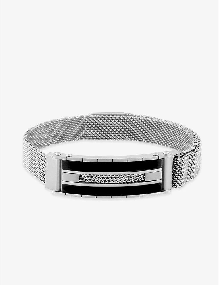 CARGO Bracelet Acier En Maille Et Céramique Noire