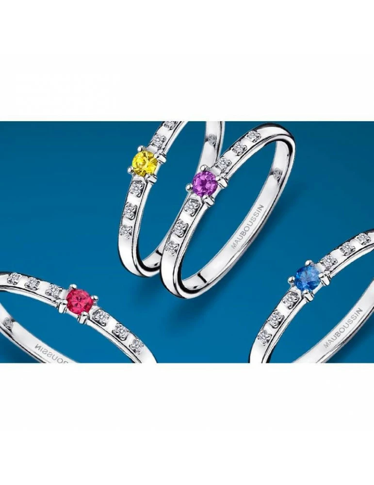 MAUBOUSSIN Bague Capsule D'émotions Saphir Jaune – Image 3