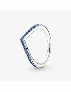 PANDORA Bague Bleue Scintillante Vœu Timeless