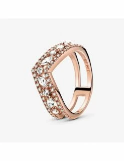 PANDORA Bague Chevron Double Marquise