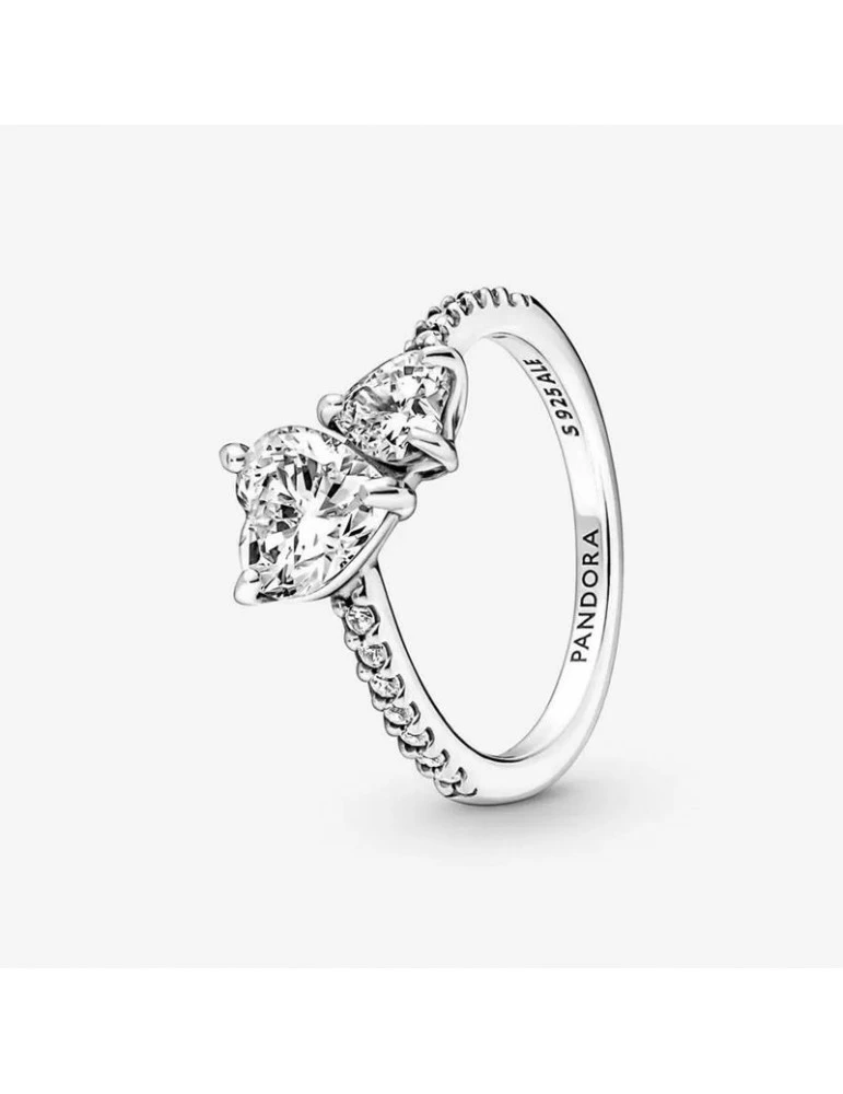 PANDORA Bague Coeur Double