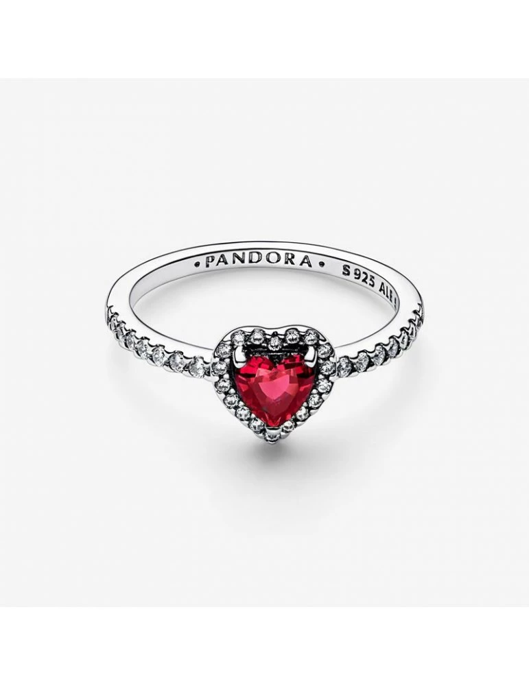 PANDORA Bague Cœur Rouge Surélevé – Image 3