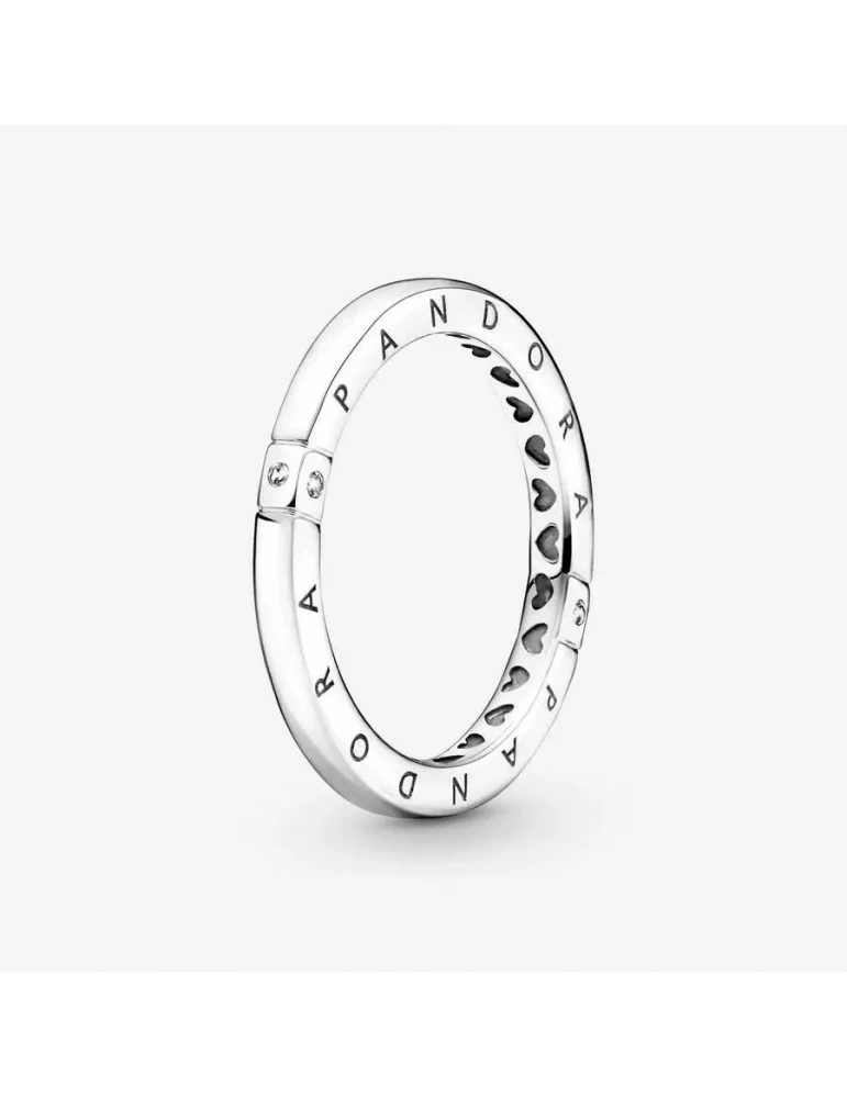 PANDORA Bague Logo Coeur