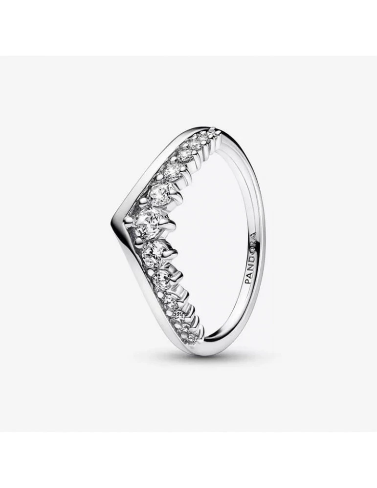 PANDORA Bague Pavée Flottante Vœu Timeless