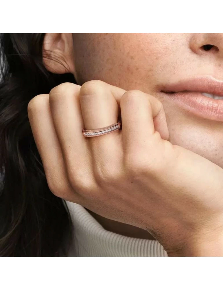 PANDORA Bague Pavée I-D Signature – Image 4