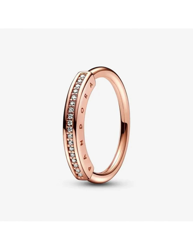 PANDORA Bague Pavée I-D Signature