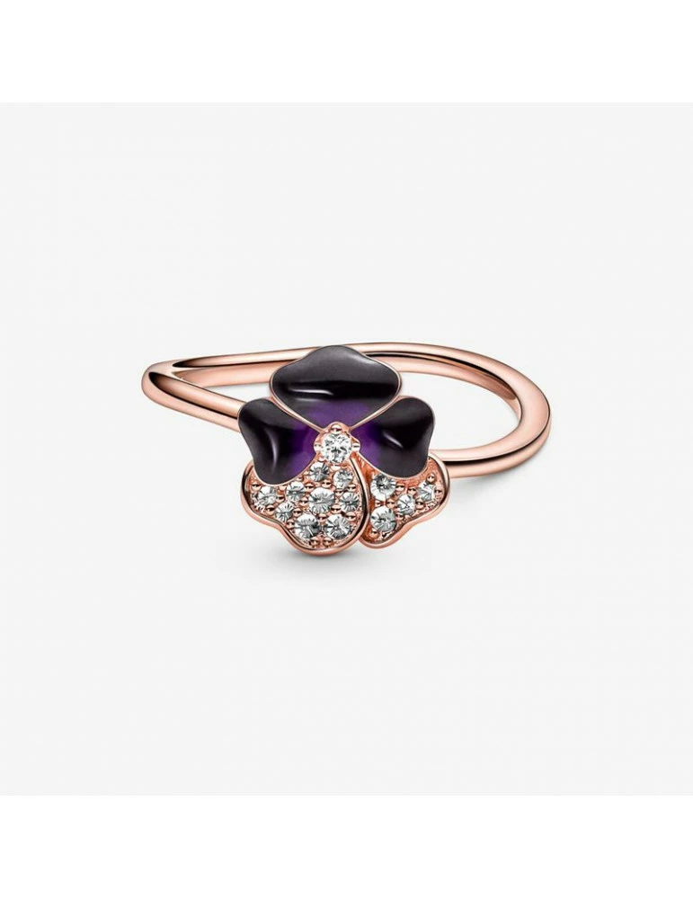 PANDORA Bague Pensée Violette Foncée – Image 3