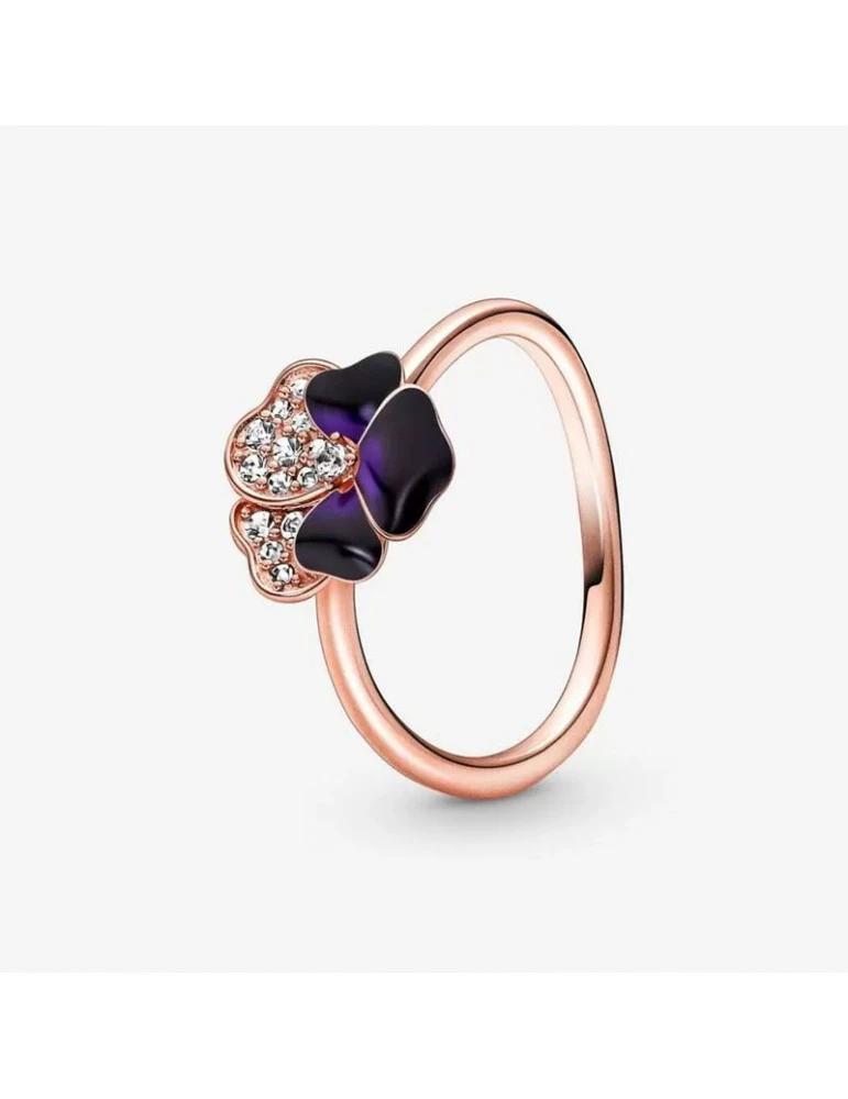 PANDORA Bague Pensée Violette Foncée