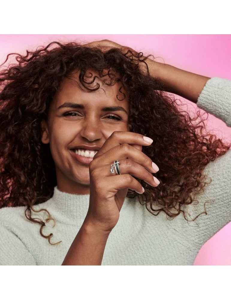 PANDORA Bague Résine Façon Émail Noire Pandora ME – Image 4