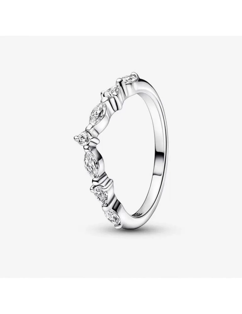 PANDORA Bague Vœu Alternance Scintillante Timeless