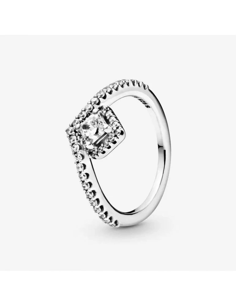 PANDORA Bague Voeu Carré Scintillant