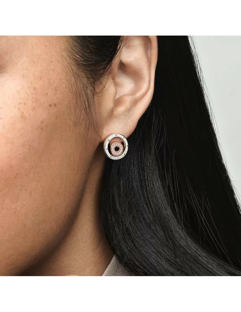 PANDORA Boucles D'oreilles Cercle Logo – Image 2