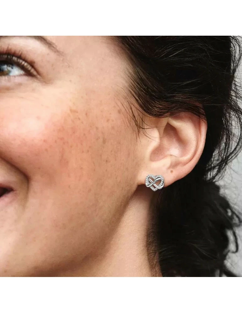 PANDORA Boucles D'oreilles Coeur Infini – Image 2