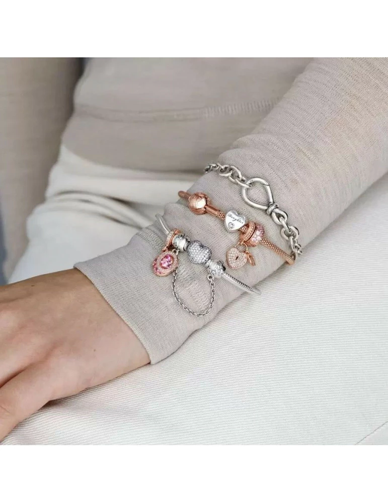 PANDORA Bracelet Coeur Pavé Scintillant – Image 3