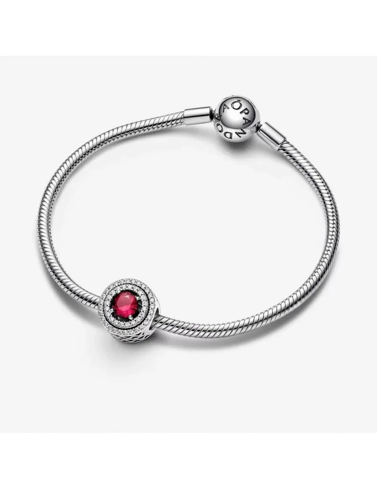 PANDORA Charm Abyme De Cercles Scintillants Rouge – Image 3