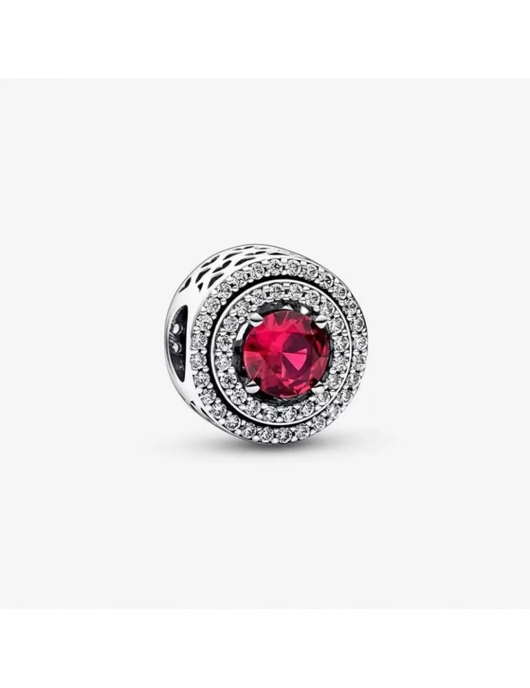 PANDORA Charm Abyme De Cercles Scintillants Rouge