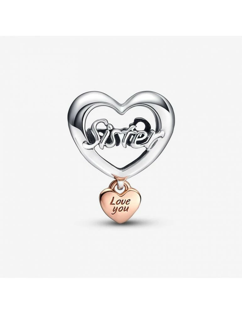PANDORA Charm Coeur Love You Sister – Image 4