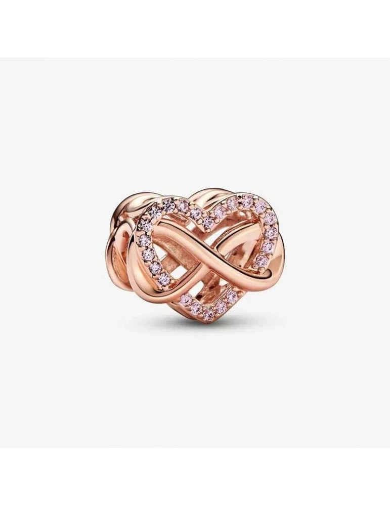 PANDORA Charm Coeur Rose Famille Et Infini