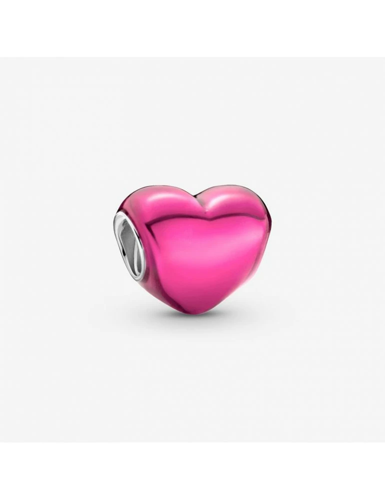 PANDORA Charm Cœur Rose Métallique