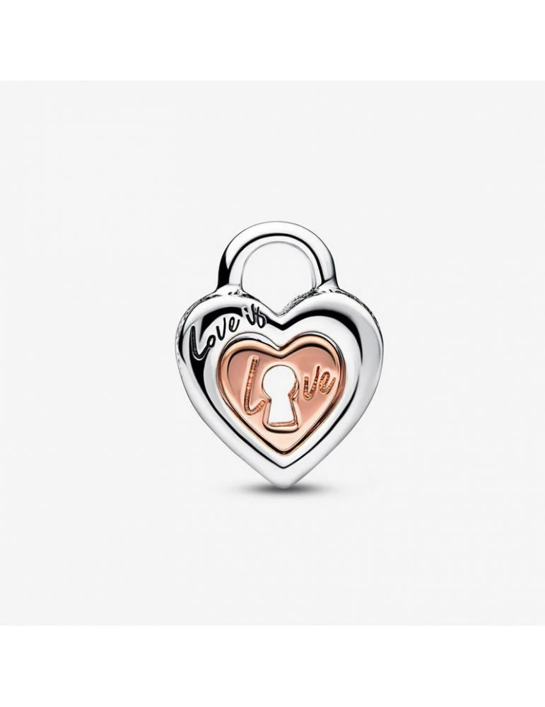 PANDORA Charm Cœur Séparable Cadenas Bicolore – Image 4
