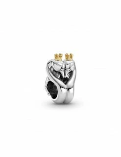 PANDORA Charm Cygnes Et Cœur Bicolore