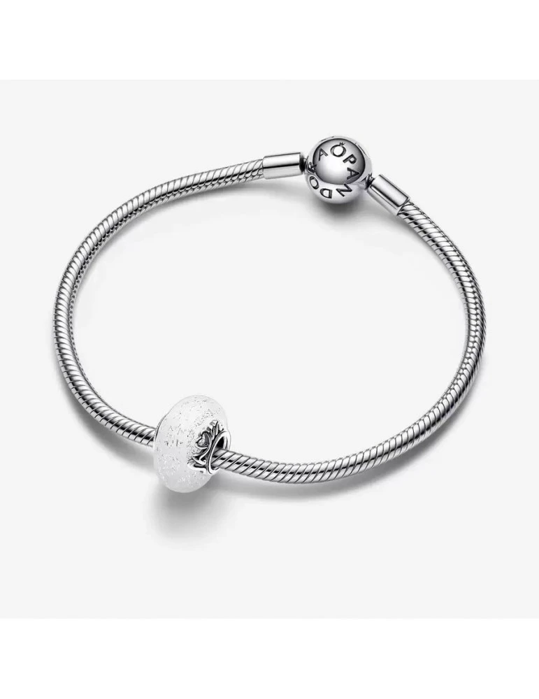 PANDORA Charm Mum & Love Blanc Scintillant – Image 2