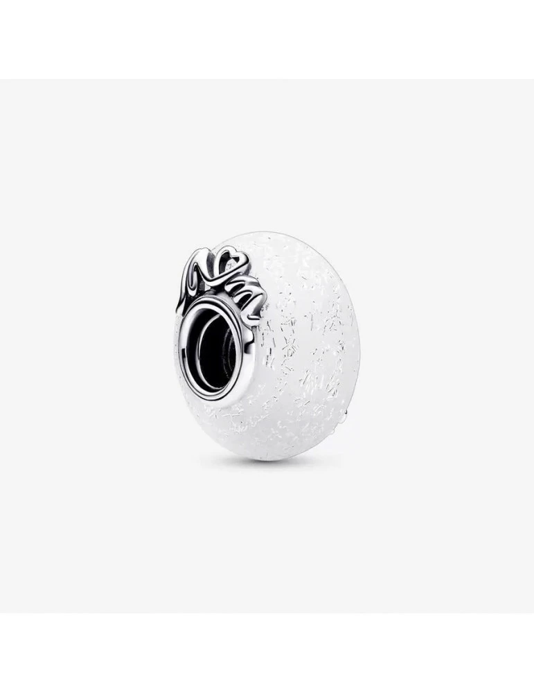 PANDORA Charm Mum & Love Blanc Scintillant