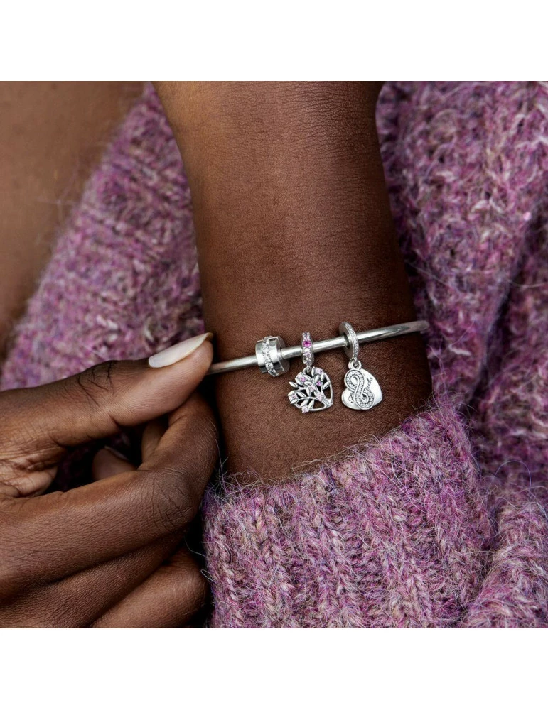 PANDORA Charm Pendant Arbre De Vie Cœur Rose – Image 3