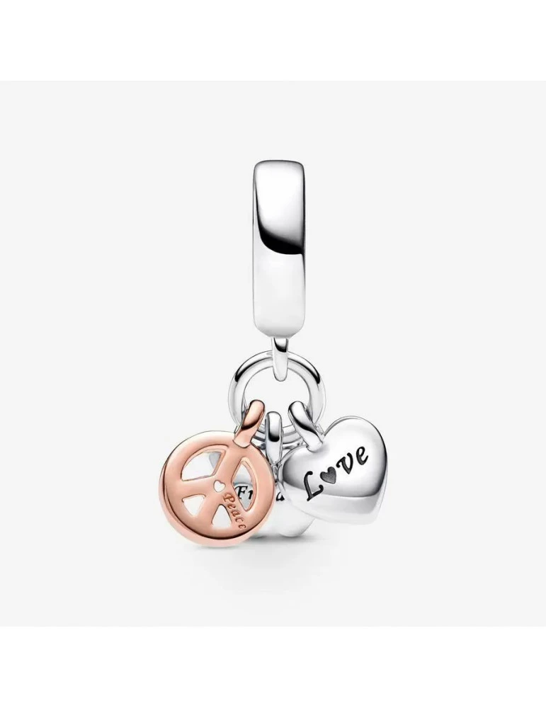 PANDORA Charm Pendant Arc-En-Ciel , Papillon & Paix Bicolore – Image 3