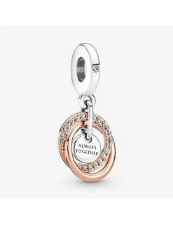 PANDORA Charm Pendant Cercles Ma Famille Pour Toujours