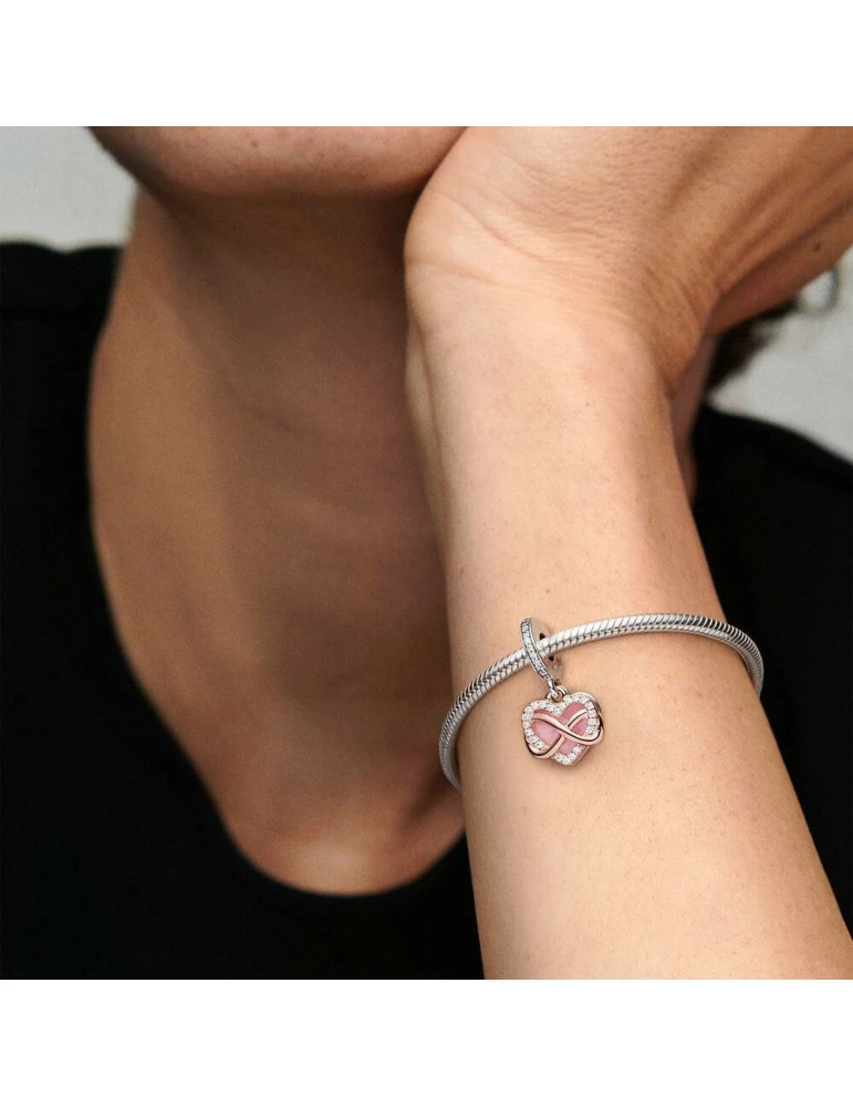 PANDORA Charm Pendant Cœur Infini Scintillant – Image 3