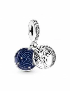 PANDORA Charm Pendant Double Arbre & Lune De La Galaxie