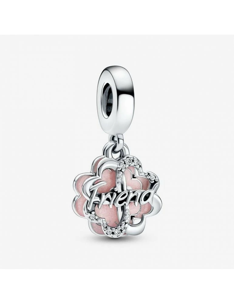 PANDORA Charm Pendant Double Trèfle à Quatre Feuilles De L'Amitié