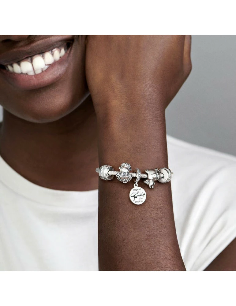 PANDORA Charm Pendant Famille De Cœur En Argent – Image 2