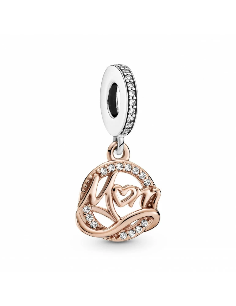 PANDORA Charm Pendant Mum (Maman) Bicolore