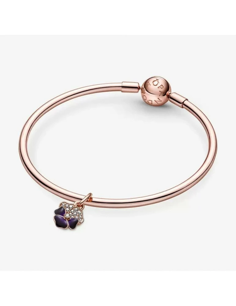 PANDORA Charm Pendant Pensée Violet Foncé – Image 2