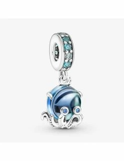 PANDORA Charm Pendant Poulpe Adorable En Verre De Murano