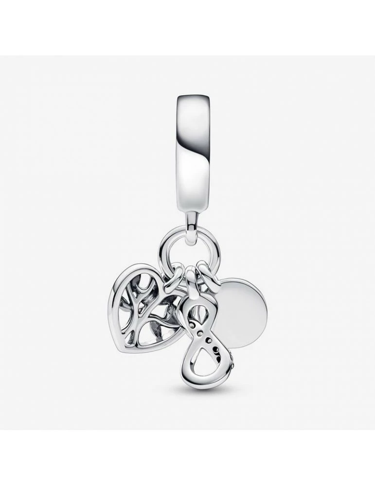 PANDORA Charm Pendant Triple Famille Et Infini – Image 4