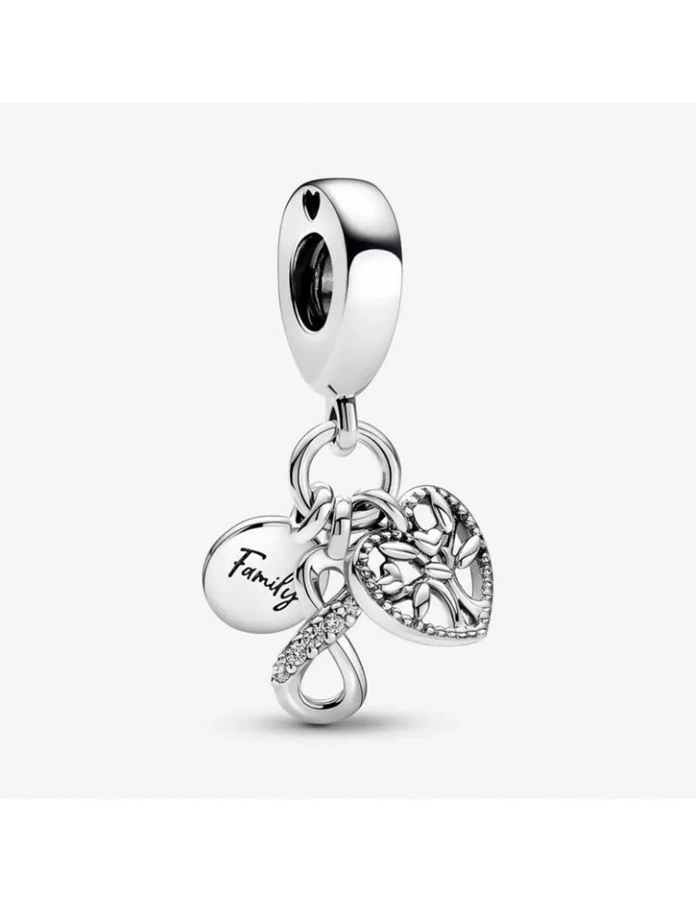 PANDORA Charm Pendant Triple Famille Et Infini