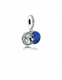 PANDORA Charm Pendentif Lune Et Ciel Bleu