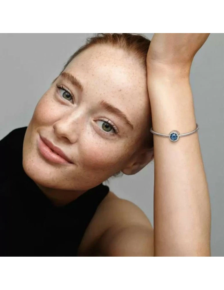 PANDORA Charm Scintillant Bleu Foncé – Image 3