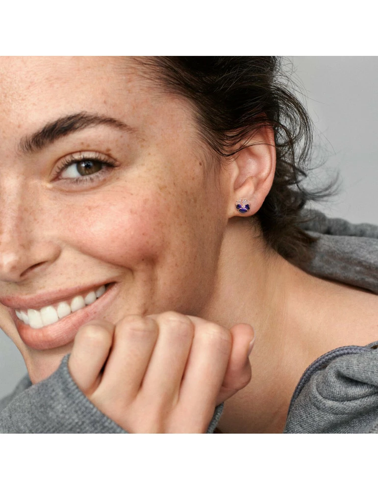 PANDORA Clous D'Oreilles Pensée Violet Foncé – Image 2