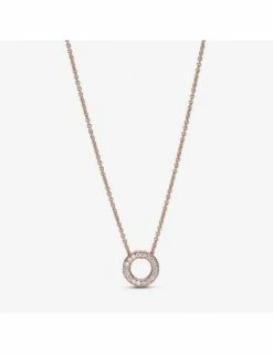 PANDORA Collier Cercle Pavé Signature Pandora