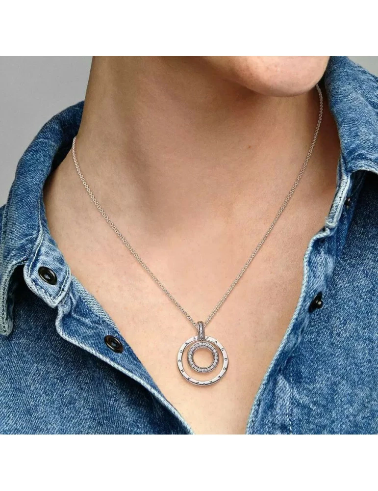 PANDORA Collier Pavé & Motifs Perlés – Image 2