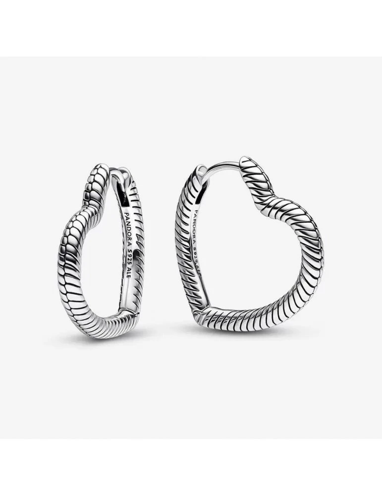 PANDORA Créoles à Charms Cœur Pandora Moments