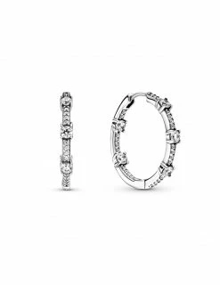 PANDORA Créoles Barres Pavées Scintillantes