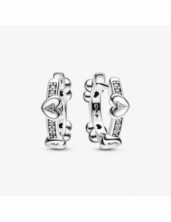 PANDORA Créoles Coeurs Scintillants